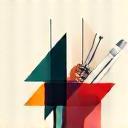 Icon representing graphic design